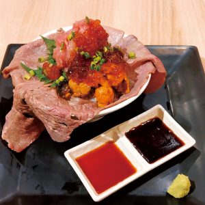 俺のそば_松阪牛とウニとイクラとマグロ丼
