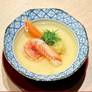 俺の割烹銀座本店_蟹の茶碗蒸し 蟹しゃぶ仕立て
