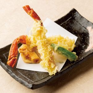獅子舞成田店_ずわい蟹と蓮根の天麩羅