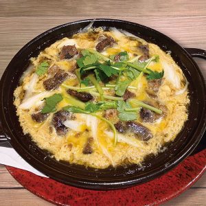 六金仙台駅前店_仙台牛タンの玉子とじ