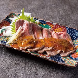 俺の割烹(各店)_松阪牛の昆布〆 もずくのジュレ仕立て